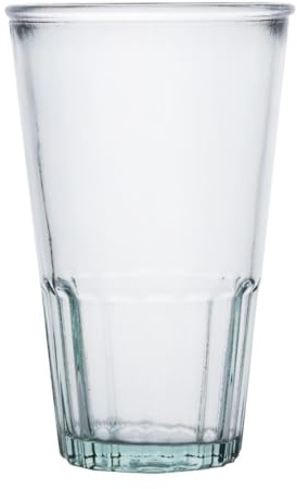 Olympia Recycled Glass Fluted Hi-Ball Tumblers 500ml, Pack of 6 | Eco-friendly choice for busy bars and restaurants, offering a generous capacity and textured grip for commercial use.