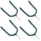 Springwillfly 4PCS U Shaped Screw Hooks Perfect for Hanging Garage and for Garden Tools on Walls