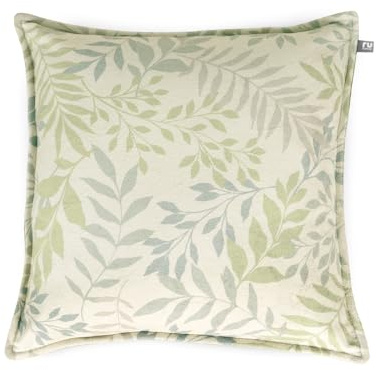 rucomfy Fibre Filled Willow Leaves Cushion. Home Decor Pillow, Extra Soft Fabric Throw Cushions. 45 x 45cm Throw Cushion