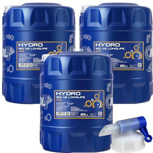 60L MANNOL HYDRO ISO 46 Olio idraulico MN2102-20 con rubinetto di scarico