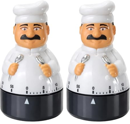 Egg Timer, Egg Timers for Boiling Eggs, Kitchen Timers for Cooking, Mechanical Kitchen Timer, Cooking Timer for Kitchen Use, 2 Pack Timer Set for Various Activities, 58x58x103 mm