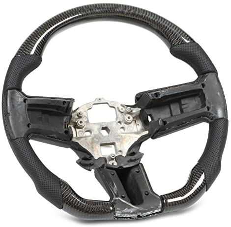 Cocoarm Auto-Lenkrad, Ersatz aus Perforiertem Kohlefaserleder, Sport-Racing-Design für 2010–2014