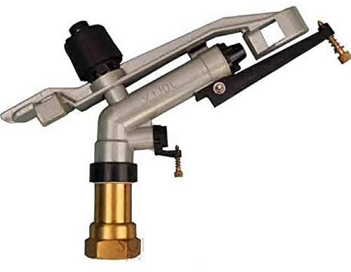 Suinga Cannone Irrigatore Jolly 360º, Filetto Femmina 1 1/4'', Portata 17,5-29m, Spruzzatore Circolare per Giardino e Agricoltura, grigio