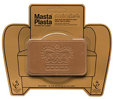 MastaPlasta Premium Wildleder Flicken Selbstklebend - Hellbraun Wildleder - 10cm x 6cm. Design: Krone. Dekoration oder Reparatur für Sofas, Autositze, Handtaschen, Jacken