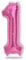 FUNXGO® folienballon 1 rosa - Riesenzahl Ballons 100 cm - 1 geburtstag luftballon - luftballon zahl 1 - Ballon 1 Deko zum Geburtstag, Hochzeit, Jubiläum oder Fest, Party Dekoration - ballon rosa 1