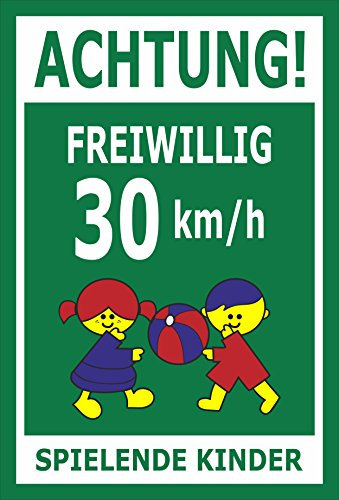 Melis Folienwerkstatt S00040-027-G - Adesivo con Scritta Freiwillig, 30 km/h