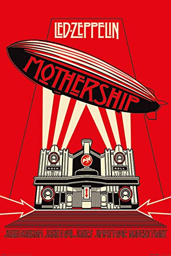 empireposter Led Zeppelin - Mothership Red - Musik Classic Rock Band Poster Plakat Druck - Größe 61x91 cm