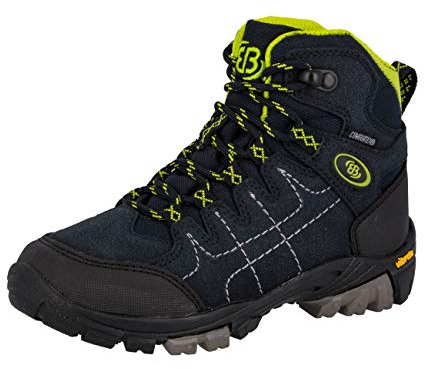 Brütting Mount Shasta Kids Hi Unisex Kinder Trekking- & Wanderstiefel, Marine/ Lemon, 39 EU