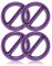 Ganzoo O-Ring mit Steg Metall für Hunde-Leine, 20 mm Innen-Durchmesser, 4 Stück, Stegring, legierter Stahl, Nicht rostend, Rund-Ringe für Paracord 550 Halsband, Handtasche, Basteln, Farbe Violett
