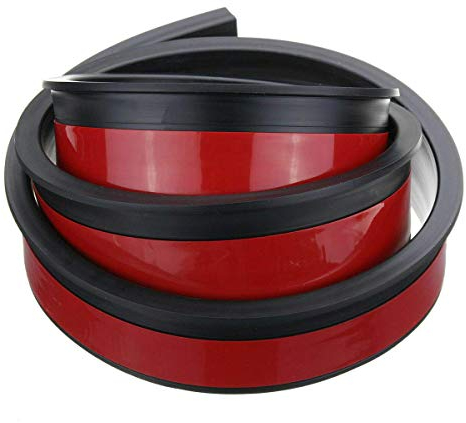 MASO 1PC Universal Auto Seitenschutzblech Rad Augenbrauenbogen Bogen Gummi 5,5 cm × 1,5 m Schutzblech schwarz