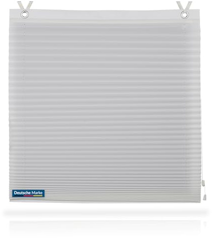 TEXMAXX® Raffrollo ohne Bohren 105 x 140 cm - Ösenrollo ohne Bohren - Faltrollo - Raffrollo Blickdicht - inkl. Zubehör