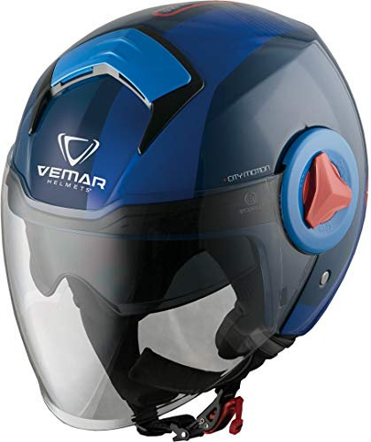Vemar Breeze Radar Jethelm Blau XS