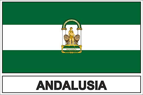 Akachafactory Sticker Aufkleber Flaggen Flagge Fahne andalusien