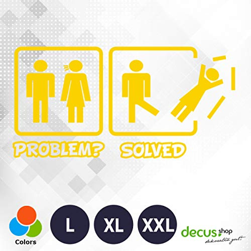 Decus Shop Problem Solved XL 2336 (gelb) // Sticker OEM JDM Style Aufkleber