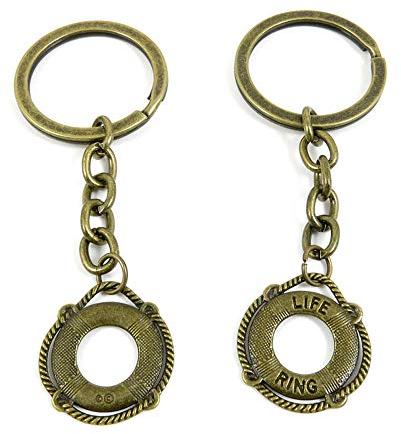 E2HA9U Rettungsring mit Rettungsring, Antik-Bronze, 100 Stück