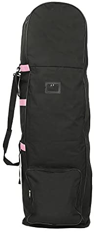 CHICIRIS Sac de Voyage de Golf Pliable 600D Oxford - Housse de Club D'aviation avec Roulettes et Pochette de Rangement (Rose)
