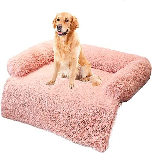 Danchen Bequemes Hundebett, ultraweich, Plüsch-Hundematte, Sofa, Angstlinderung, beruhigendes Hundekissen, waschbar, Möbelschutz, Haustierbett, Auto, Hundedecke, Pad, XL, 105 x 95 x 20 cm