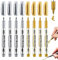 Ruucy 8 Stück Gold Silber Metallic Stifte, 1.5 mm Goldstift Metallic Marker, Goldener Stift Silberstift Acrylstift für Holz, Stein, Gästebuch, Karten, Handwerk, Metall (4 Gold + 4 Silber)