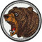 Braunbär Aufnäher Grizzly bear Patch heimische Tiere Canada Wildlife Artenschutz Umweltschutz Aufkleber/Applikation Save The Planet | brüllender Bär Aufbügler | 65x65mm