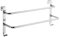 EMKE Handtuchhalter ohne Bohren, Edelstahl Handtuchhalter für Badheizkörper Handtuchtrockner mit Haken, 2 Stangen Handtuchstange für Küche und Badezimmer, 41 * 18 * 12,4cm Chrom