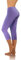 sesto senso Damen Leggings Lila 3/4 Capri Baumwolle Mädchen Fitnesshose Sporthose Bunte Yoga S Purple