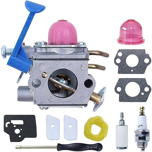 Vergaser Kit für Husqvarna 128R 128C 128L und 128-Serie Motorsense, ADEFOL Vergaser + Dichtung + Einstellwerkzeug + Luftfilter + Zündkerze Freischneider Ersatzteile 11 in 1