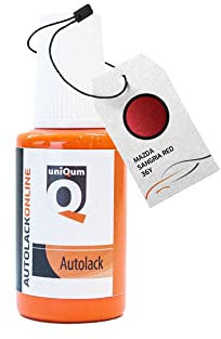 uniQum Autolack Lackstift fürs Auto für Mazda Sangria RED 36Y Autolack Reparatur 30 ml