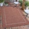 Carpetsale24 Outdoor Teppich Wetterfest 300x400 (280 x 370 cm) Sisal Optik Rot - Teppich Waschbar, Wasserfest, Pflegeleicht und Flachgewebe - Ideal für Balkon, Garten, Terrasse und als Küchenteppich