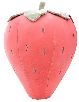LICHENGTAI Almohada de Peluche de Frutas Juguete de Peluche de Fresa Linda Juguete de Peluche de Fresa Lindo Juguete de Peluche de Fruta Grande Cojín de sofá de Felpa Cojín de Animales Peluche Cojín