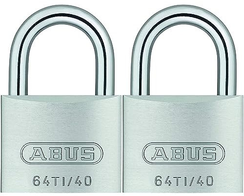 Abus H17 54573 Cadenas à clé extérieur Titalium 64TI/40 (Lot de 2)