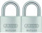 Abus H17 54573 Cadenas à clé extérieur Titalium 64TI/40 (Lot de 2)