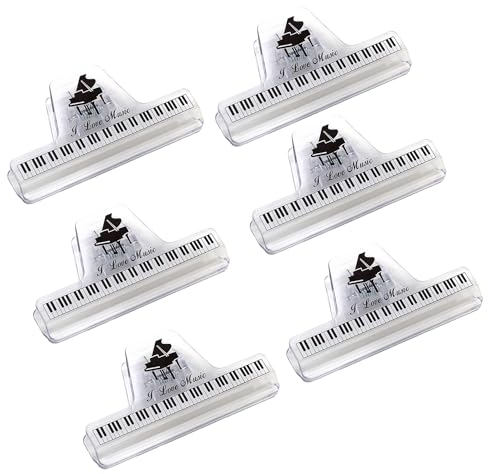 Musiknoten-Clips aus Kunststoff - Buchklammern, Klemmen für Dokumente, Papier, Musik, Buchseiten, Clipbooks, Wäsche und Snack-Verpackungen - Perfektes Organizer-Werkzeug
