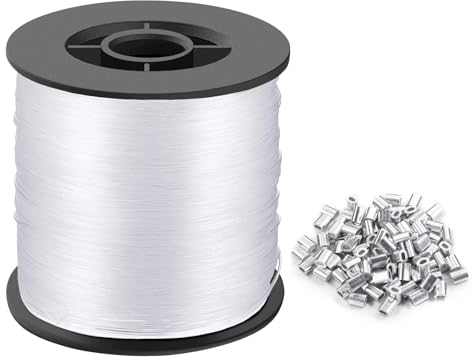0,8MM Nylonfaden Transparent Reißfest - 200M Durchsichtige Monofile Angelschnur Starker Nylonschnur Zum Aufhängen Unsichtbarer Faden Dekoration für DIY Crafting, Angel, Basteln, Schmuck, Aufhängen