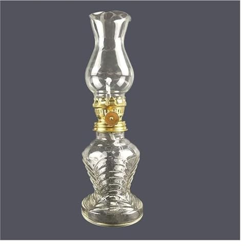 Lámparas de aceite, lámparas de aceite Lámpara de queroseno transparente antigua Linterna Luz de emergencia Iluminación decorativa de escritorio Candelabro Linterna Velas decorativas Linternas Lámpara