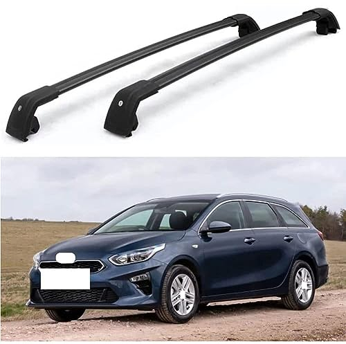 Dachgepäckträger Dachträger für Kia Ceed Sportswagon SW Estate 2012-2022 Aluminium Dachträger Querstangen Gepäckträger für Wanderungen und Camping Fahrradträger Autozubehör(2Stk)