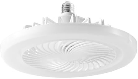 yomoe Ventilador de Techo con Luces, Lámpara Eléctrica con Ventilador Bajo Cerrado E27 con Control Remoto de Colores