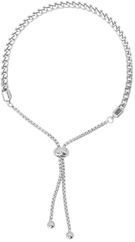 Heideman Armband Damen aus hochwertigem Edelstahl silber gold farbend poliert Armkette für Frauen mit praktischem Zugbandverschluss