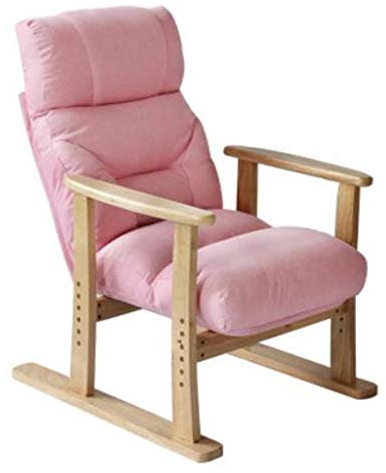 TEmkin Klappbarer Bodenstuhl, Lounge-Schlafsofa aus Holz, zusammenklappbar, 5-Fach verstellbar, Lazy-Sessel mit hoher Rückenlehne, bequemer Sitz aus Schaumstoff (C)