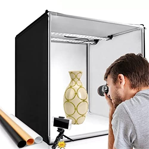 ZHCHAO Foldable Light Box 80cm LED Photo Box Softbox Wiht 3 Colors Background for Studio Photography Shooting Soft Box Tent Box
