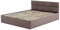 Mebligo - Polsterbett 160x200 mit Bettkasten, Bettgestell, Doppelbett mit Lattenrost, Schlafzimmer Bett mit Kopfteil, Stauraumbett Monos, Bett Ohne Matratze - Braun (Trinity 06)