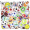 100 Stück Fußball Aufkleber, Sticker Set Für Mädchen, Jungs, Kinder, Bvb Aufkleber Für Vision, Board, Laptop, Fotoalbum, Fahrrad, Book, Kofferaufkleber, Auto, Kühlschrank (Mixed ball)