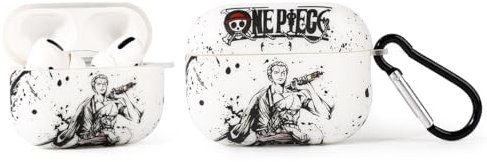 LEWOTE Compatibile con Apple AirPods Pro (2a/1a generazione) custodia protettiva divertente con simpatico cartone animato con portachiavi (Zoro)