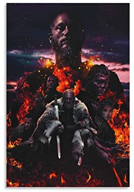 JINLIMAO Wanddeko Poster 50 * 70CM Senza Cornice Motivo: Travis Fimmel Alex Høgh Andersen Lagertha Björn Ironside Eric Young Poster