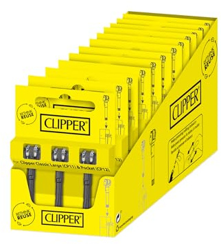 Clipper - Caja de 12 blísteres de 3 Sistemas de Encendido de Recambio para Mecheros | para Clipper CP11 y CP12 | Compatible con Piedras Universales | Fiabilidad y Durabilidad Garantizadas