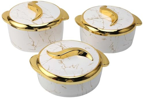 Ruiqas 3 piezas Cazuela térmica para ensalada de sopa con tapa cuencos para servir recipiente aislado calentador de alimentos para alimentos