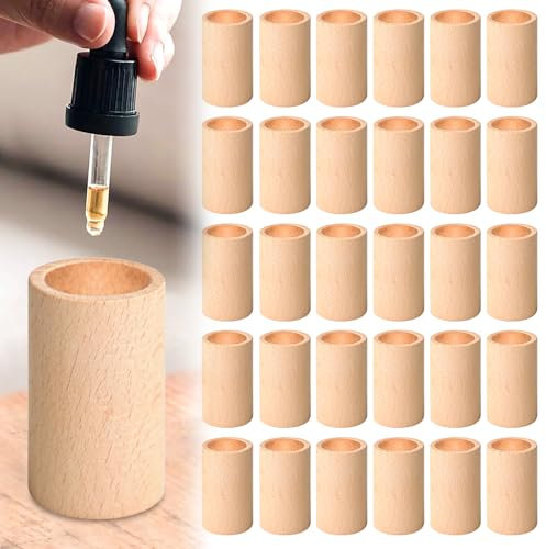30 Stück Holz Für Ätherische Öle, Klein Aroma Diffusor Holz, Duftstein Für Ätherische Öle, Diffusor Für Ätherische Öle, Diffusor Aus Buchenholz Für Ätherische Öle