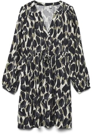 VERO MODA Damen Vmfanini L/S Short Dress WVN Btq Ga
