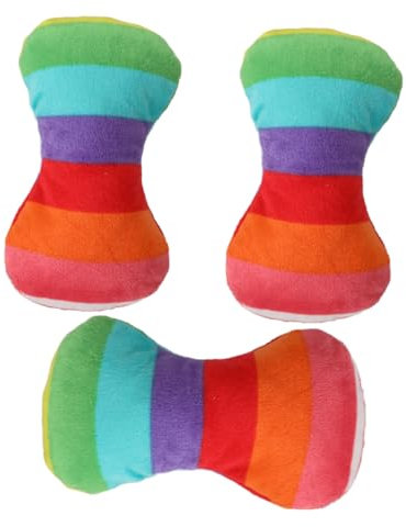 Milisten Hundespielzeug-Set für Große Rassen Zum Kauen 3-teilig Hundebeißspielzeug Weiches Wollspielzeug mit Quietschgeräusch für Welpen