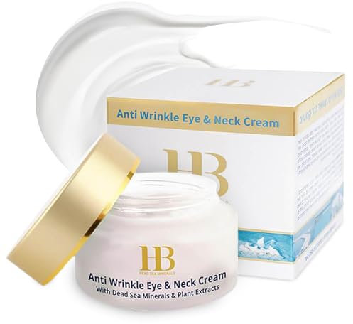 HB Dead Sea Minerals Anti Wrinkle Eye & Neck Cream – Hydrating & Firming gesichtscreme damen | moisturizer face & gesichtspflege | anti aging creme frauen | 50ml
