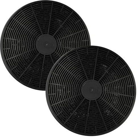 vhbw 2x filtro de carbón activado compatible con Schneider SL S 5-60 AWTZ, SL S 5-80 ABTZ, SL S 5-80 AWTZ, SL T2-60A++IXTZ campanas cocina - 17,5 cm